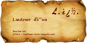 Lautner Éva névjegykártya