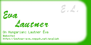 eva lautner business card